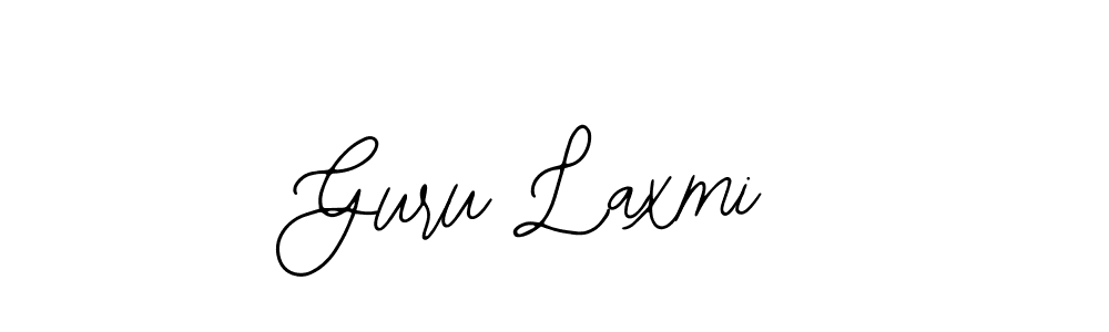 How to make Guru Laxmi name signature. Use Bearetta-2O07w style for creating short signs online. This is the latest handwritten sign. Guru Laxmi signature style 12 images and pictures png