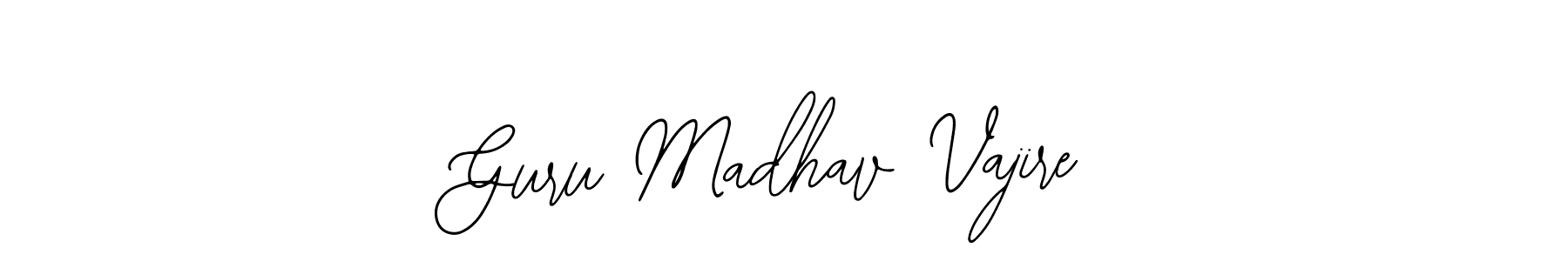 Similarly Bearetta-2O07w is the best handwritten signature design. Signature creator online .You can use it as an online autograph creator for name Guru Madhav Vajire. Guru Madhav Vajire signature style 12 images and pictures png