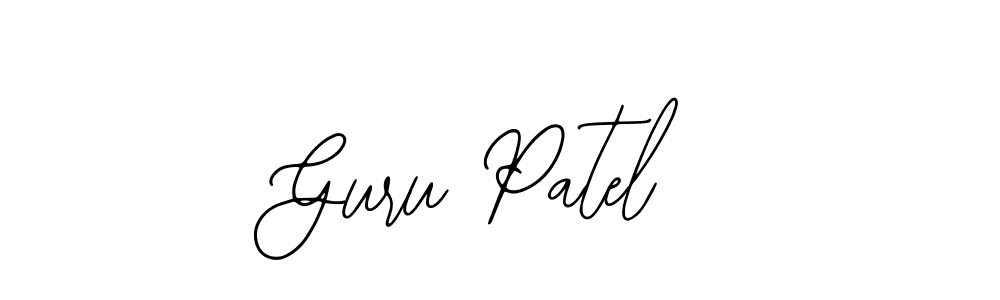 You should practise on your own different ways (Bearetta-2O07w) to write your name (Guru Patel) in signature. don't let someone else do it for you. Guru Patel signature style 12 images and pictures png