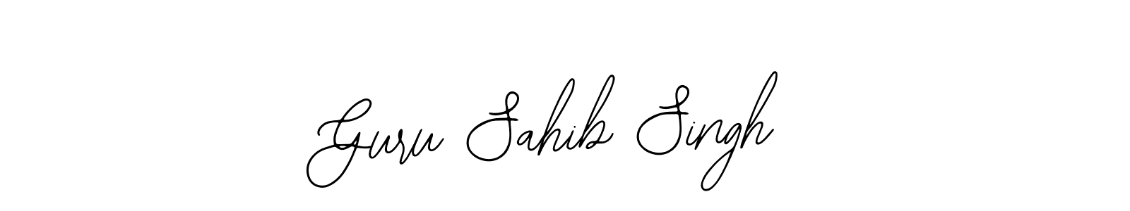 How to make Guru Sahib Singh name signature. Use Bearetta-2O07w style for creating short signs online. This is the latest handwritten sign. Guru Sahib Singh signature style 12 images and pictures png