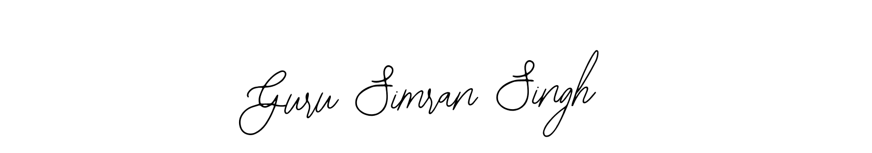 if you are searching for the best signature style for your name Guru Simran Singh. so please give up your signature search. here we have designed multiple signature styles  using Bearetta-2O07w. Guru Simran Singh signature style 12 images and pictures png