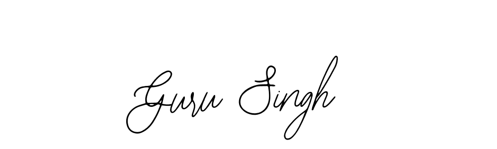 Design your own signature with our free online signature maker. With this signature software, you can create a handwritten (Bearetta-2O07w) signature for name Guru Singh. Guru Singh signature style 12 images and pictures png