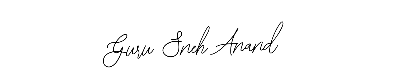 Guru Sneh Anand stylish signature style. Best Handwritten Sign (Bearetta-2O07w) for my name. Handwritten Signature Collection Ideas for my name Guru Sneh Anand. Guru Sneh Anand signature style 12 images and pictures png