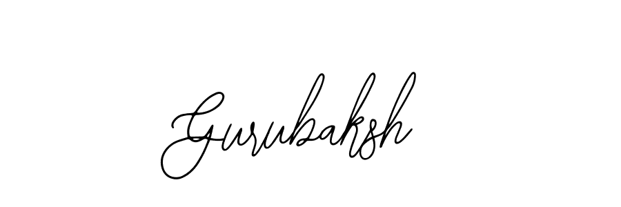 Use a signature maker to create a handwritten signature online. With this signature software, you can design (Bearetta-2O07w) your own signature for name Gurubaksh. Gurubaksh signature style 12 images and pictures png