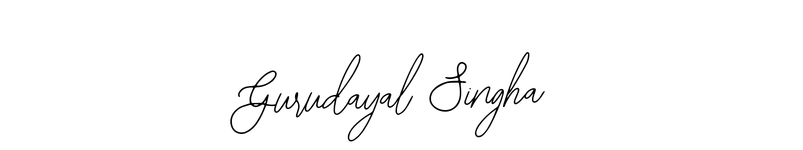 How to make Gurudayal Singha name signature. Use Bearetta-2O07w style for creating short signs online. This is the latest handwritten sign. Gurudayal Singha signature style 12 images and pictures png