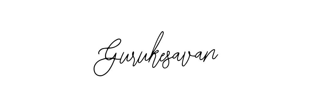 How to make Gurukesavan name signature. Use Bearetta-2O07w style for creating short signs online. This is the latest handwritten sign. Gurukesavan signature style 12 images and pictures png