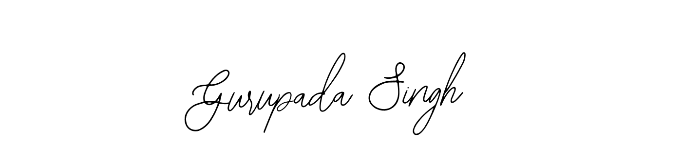 You should practise on your own different ways (Bearetta-2O07w) to write your name (Gurupada Singh) in signature. don't let someone else do it for you. Gurupada Singh signature style 12 images and pictures png