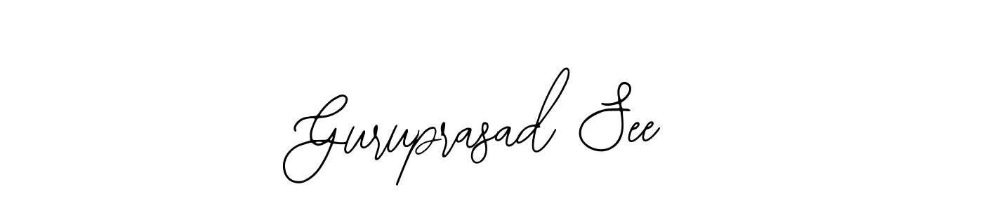 The best way (Bearetta-2O07w) to make a short signature is to pick only two or three words in your name. The name Guruprasad See include a total of six letters. For converting this name. Guruprasad See signature style 12 images and pictures png