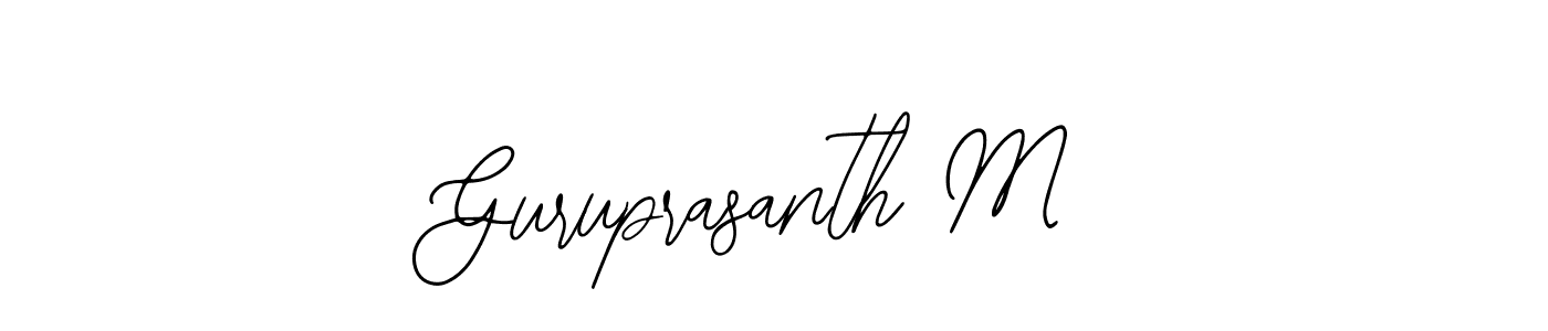 Also You can easily find your signature by using the search form. We will create Guruprasanth M name handwritten signature images for you free of cost using Bearetta-2O07w sign style. Guruprasanth M signature style 12 images and pictures png