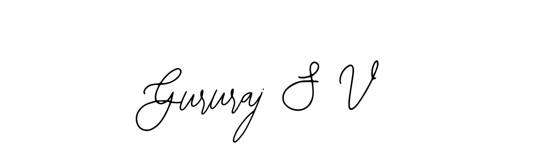 Make a beautiful signature design for name Gururaj S V. With this signature (Bearetta-2O07w) style, you can create a handwritten signature for free. Gururaj S V signature style 12 images and pictures png