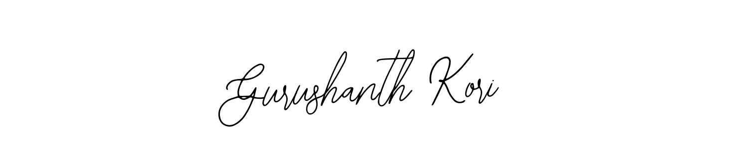 How to make Gurushanth Kori name signature. Use Bearetta-2O07w style for creating short signs online. This is the latest handwritten sign. Gurushanth Kori signature style 12 images and pictures png