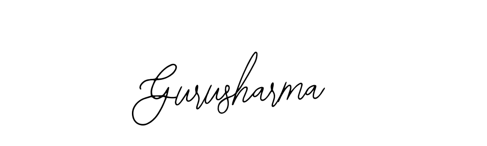 How to make Gurusharma signature? Bearetta-2O07w is a professional autograph style. Create handwritten signature for Gurusharma name. Gurusharma signature style 12 images and pictures png