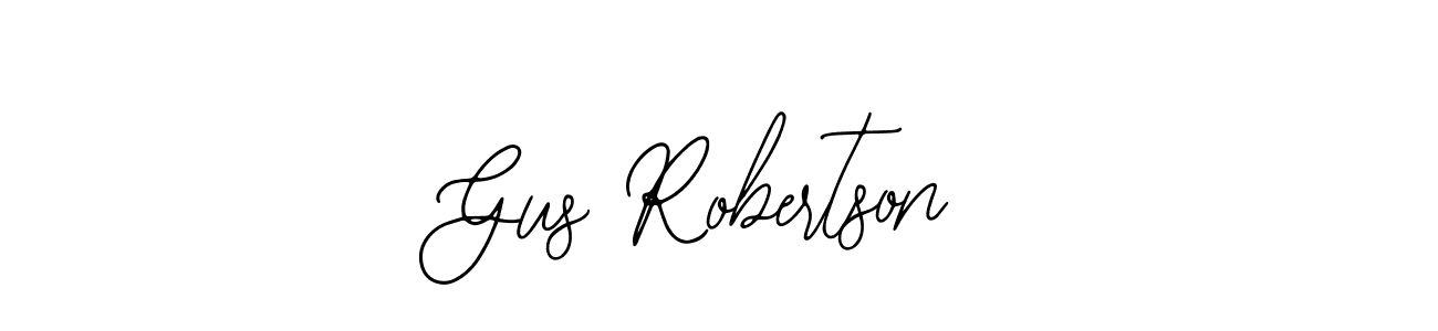 How to make Gus Robertson name signature. Use Bearetta-2O07w style for creating short signs online. This is the latest handwritten sign. Gus Robertson signature style 12 images and pictures png