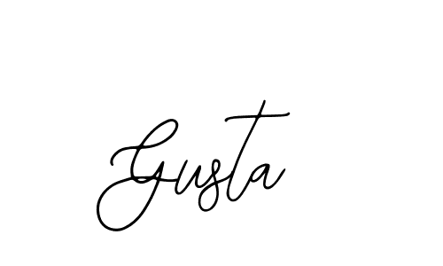 Use a signature maker to create a handwritten signature online. With this signature software, you can design (Bearetta-2O07w) your own signature for name Gusta. Gusta signature style 12 images and pictures png