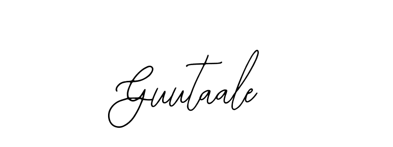 How to make Guutaale name signature. Use Bearetta-2O07w style for creating short signs online. This is the latest handwritten sign. Guutaale signature style 12 images and pictures png