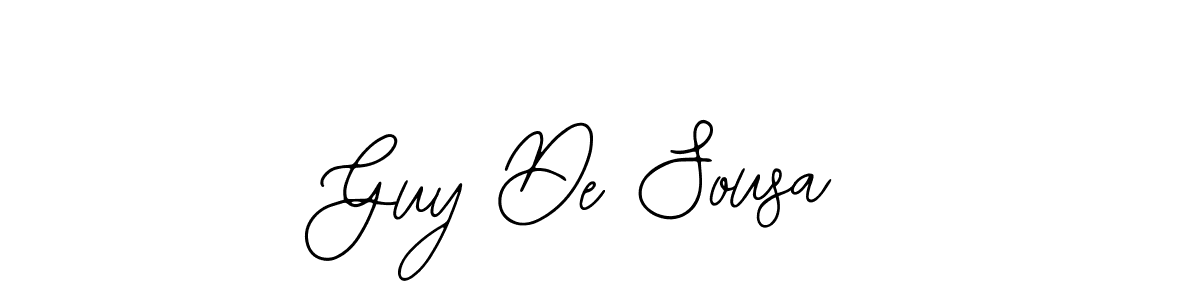 You should practise on your own different ways (Bearetta-2O07w) to write your name (Guy De Sousa) in signature. don't let someone else do it for you. Guy De Sousa signature style 12 images and pictures png