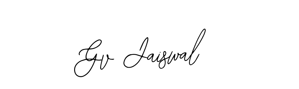 How to make Gv Jaiswal signature? Bearetta-2O07w is a professional autograph style. Create handwritten signature for Gv Jaiswal name. Gv Jaiswal signature style 12 images and pictures png