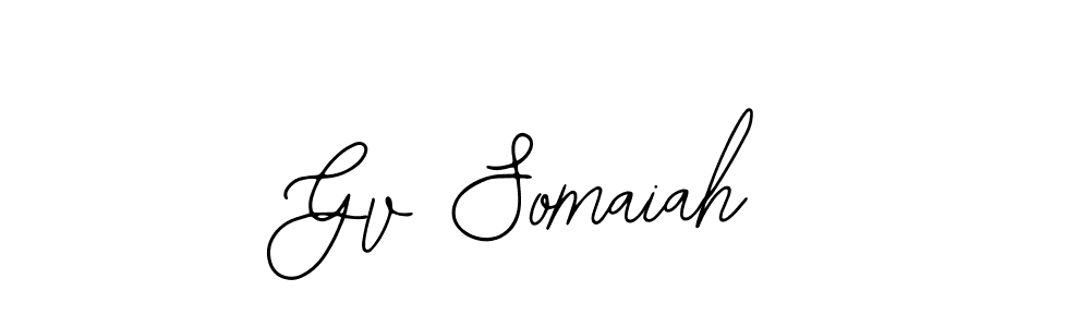 Gv Somaiah stylish signature style. Best Handwritten Sign (Bearetta-2O07w) for my name. Handwritten Signature Collection Ideas for my name Gv Somaiah. Gv Somaiah signature style 12 images and pictures png