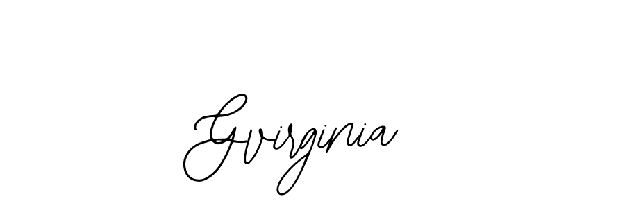 How to make Gvirginia name signature. Use Bearetta-2O07w style for creating short signs online. This is the latest handwritten sign. Gvirginia signature style 12 images and pictures png