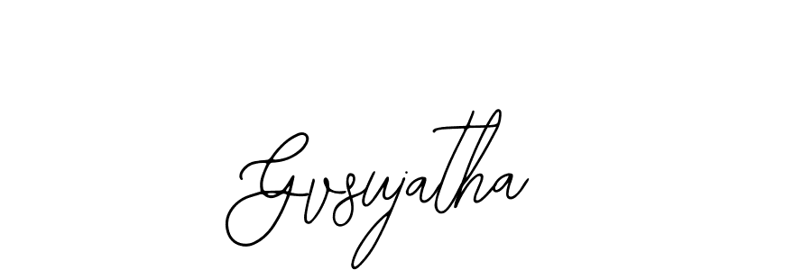 Bearetta-2O07w is a professional signature style that is perfect for those who want to add a touch of class to their signature. It is also a great choice for those who want to make their signature more unique. Get Gvsujatha name to fancy signature for free. Gvsujatha signature style 12 images and pictures png