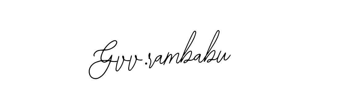 You should practise on your own different ways (Bearetta-2O07w) to write your name (Gvv.rambabu) in signature. don't let someone else do it for you. Gvv.rambabu signature style 12 images and pictures png