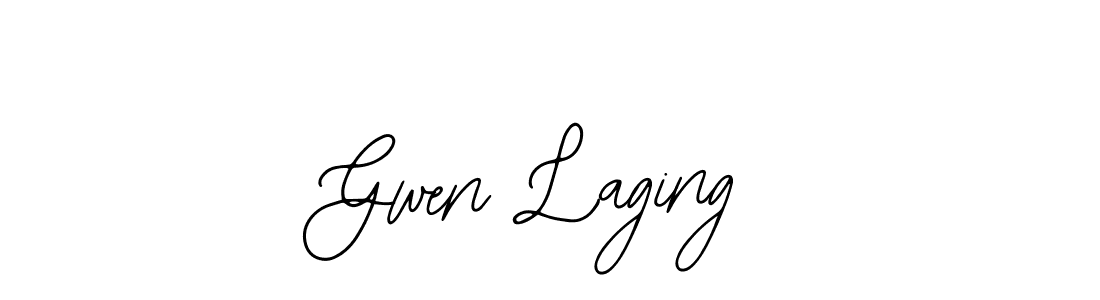 How to make Gwen Laging name signature. Use Bearetta-2O07w style for creating short signs online. This is the latest handwritten sign. Gwen Laging signature style 12 images and pictures png