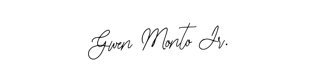 Make a beautiful signature design for name Gwen Monto Jr.. With this signature (Bearetta-2O07w) style, you can create a handwritten signature for free. Gwen Monto Jr. signature style 12 images and pictures png