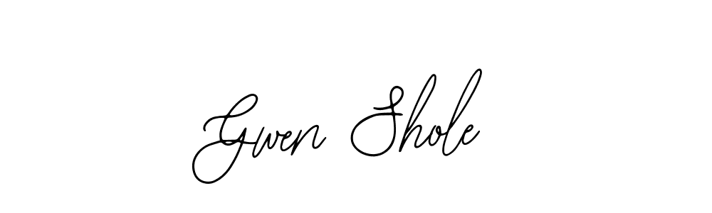Gwen Shole stylish signature style. Best Handwritten Sign (Bearetta-2O07w) for my name. Handwritten Signature Collection Ideas for my name Gwen Shole. Gwen Shole signature style 12 images and pictures png