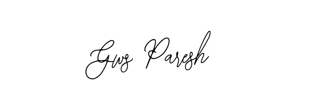 You should practise on your own different ways (Bearetta-2O07w) to write your name (Gws Paresh) in signature. don't let someone else do it for you. Gws Paresh signature style 12 images and pictures png