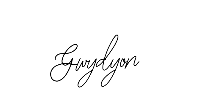 How to make Gwydyon name signature. Use Bearetta-2O07w style for creating short signs online. This is the latest handwritten sign. Gwydyon signature style 12 images and pictures png
