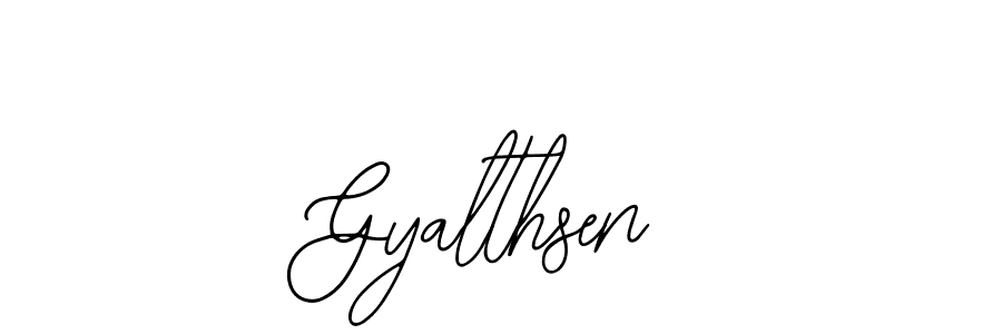 Create a beautiful signature design for name Gyalthsen. With this signature (Bearetta-2O07w) fonts, you can make a handwritten signature for free. Gyalthsen signature style 12 images and pictures png