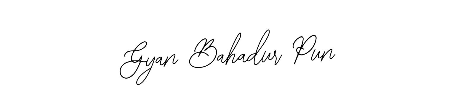 How to make Gyan Bahadur Pun name signature. Use Bearetta-2O07w style for creating short signs online. This is the latest handwritten sign. Gyan Bahadur Pun signature style 12 images and pictures png