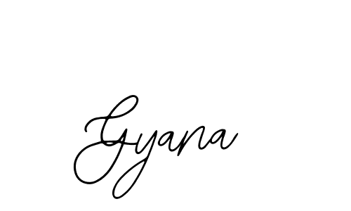How to make Gyana name signature. Use Bearetta-2O07w style for creating short signs online. This is the latest handwritten sign. Gyana signature style 12 images and pictures png