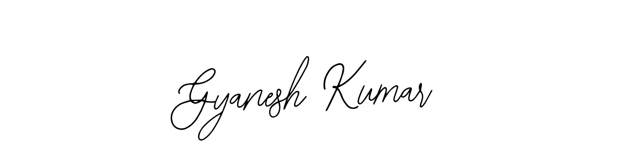 You should practise on your own different ways (Bearetta-2O07w) to write your name (Gyanesh Kumar) in signature. don't let someone else do it for you. Gyanesh Kumar signature style 12 images and pictures png
