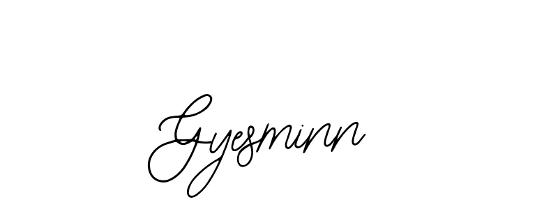 Use a signature maker to create a handwritten signature online. With this signature software, you can design (Bearetta-2O07w) your own signature for name Gyesminn. Gyesminn signature style 12 images and pictures png