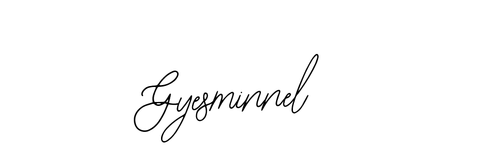 Design your own signature with our free online signature maker. With this signature software, you can create a handwritten (Bearetta-2O07w) signature for name Gyesminnel. Gyesminnel signature style 12 images and pictures png