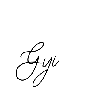 Use a signature maker to create a handwritten signature online. With this signature software, you can design (Bearetta-2O07w) your own signature for name Gyi. Gyi signature style 12 images and pictures png