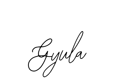 How to make Gyula name signature. Use Bearetta-2O07w style for creating short signs online. This is the latest handwritten sign. Gyula signature style 12 images and pictures png