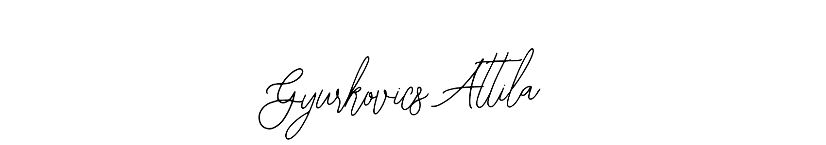 The best way (Bearetta-2O07w) to make a short signature is to pick only two or three words in your name. The name Gyurkovics Attila include a total of six letters. For converting this name. Gyurkovics Attila signature style 12 images and pictures png