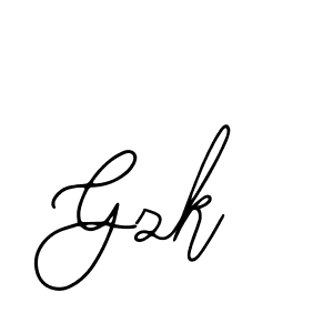 How to make Gzk name signature. Use Bearetta-2O07w style for creating short signs online. This is the latest handwritten sign. Gzk signature style 12 images and pictures png