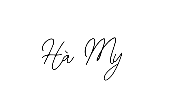 Also You can easily find your signature by using the search form. We will create Hà My name handwritten signature images for you free of cost using Bearetta-2O07w sign style. Hà My signature style 12 images and pictures png