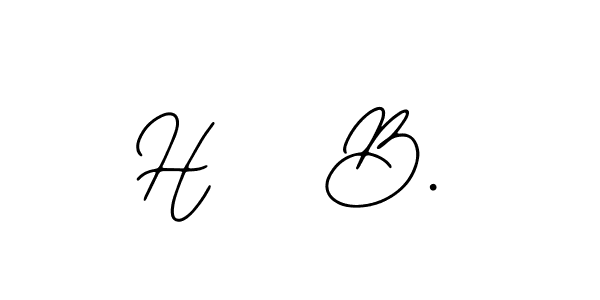 Also we have H   B. name is the best signature style. Create professional handwritten signature collection using Bearetta-2O07w autograph style. H   B. signature style 12 images and pictures png