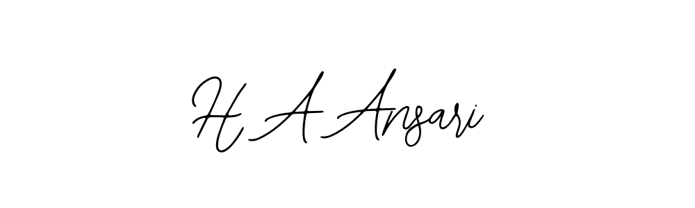if you are searching for the best signature style for your name H A Ansari. so please give up your signature search. here we have designed multiple signature styles  using Bearetta-2O07w. H A Ansari signature style 12 images and pictures png