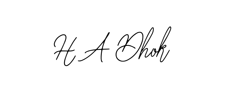 Make a beautiful signature design for name H A Dhok. With this signature (Bearetta-2O07w) style, you can create a handwritten signature for free. H A Dhok signature style 12 images and pictures png