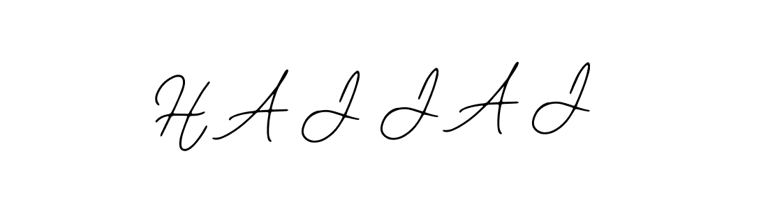 How to make H A J J A J name signature. Use Bearetta-2O07w style for creating short signs online. This is the latest handwritten sign. H A J J A J signature style 12 images and pictures png