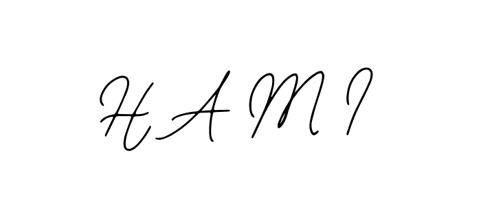 Bearetta-2O07w is a professional signature style that is perfect for those who want to add a touch of class to their signature. It is also a great choice for those who want to make their signature more unique. Get H A M I name to fancy signature for free. H A M I signature style 12 images and pictures png