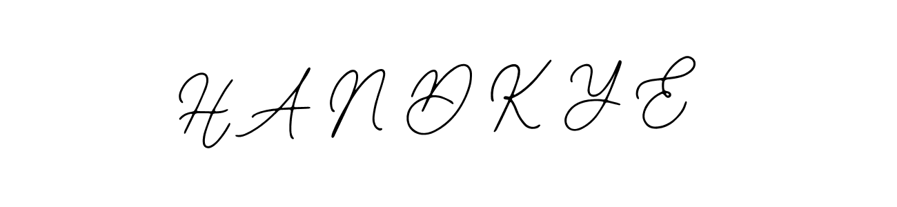 This is the best signature style for the H A N D K Y E name. Also you like these signature font (Bearetta-2O07w). Mix name signature. H A N D K Y E signature style 12 images and pictures png