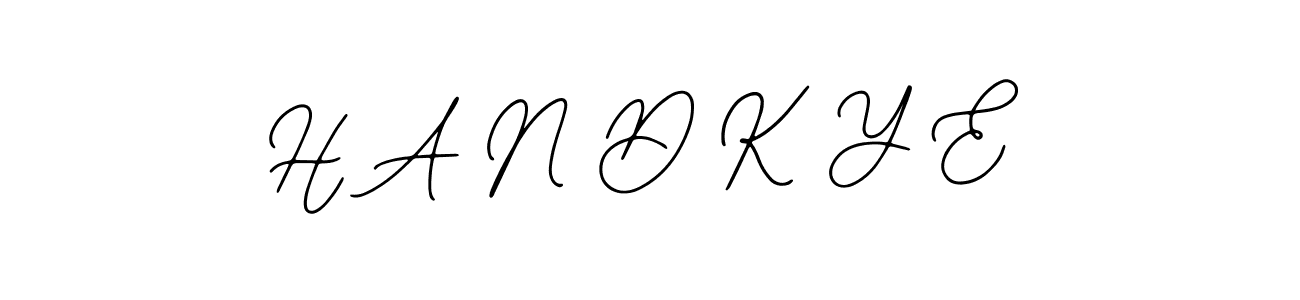 This is the best signature style for the H A N D K Y E name. Also you like these signature font (Bearetta-2O07w). Mix name signature. H A N D K Y E signature style 12 images and pictures png