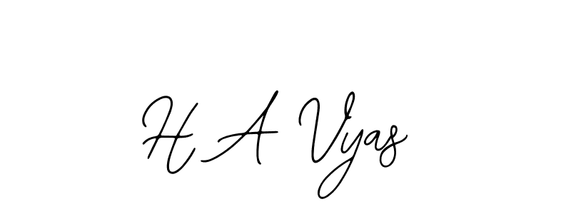 Bearetta-2O07w is a professional signature style that is perfect for those who want to add a touch of class to their signature. It is also a great choice for those who want to make their signature more unique. Get H A Vyas name to fancy signature for free. H A Vyas signature style 12 images and pictures png
