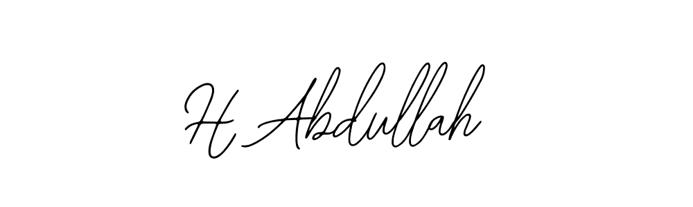The best way (Bearetta-2O07w) to make a short signature is to pick only two or three words in your name. The name H Abdullah include a total of six letters. For converting this name. H Abdullah signature style 12 images and pictures png